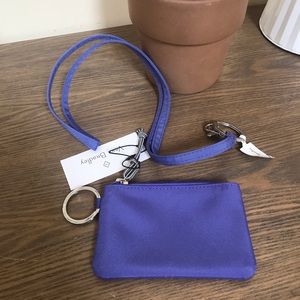 NEW Vera Bradley Zip ID Lanyard Set Wisteria